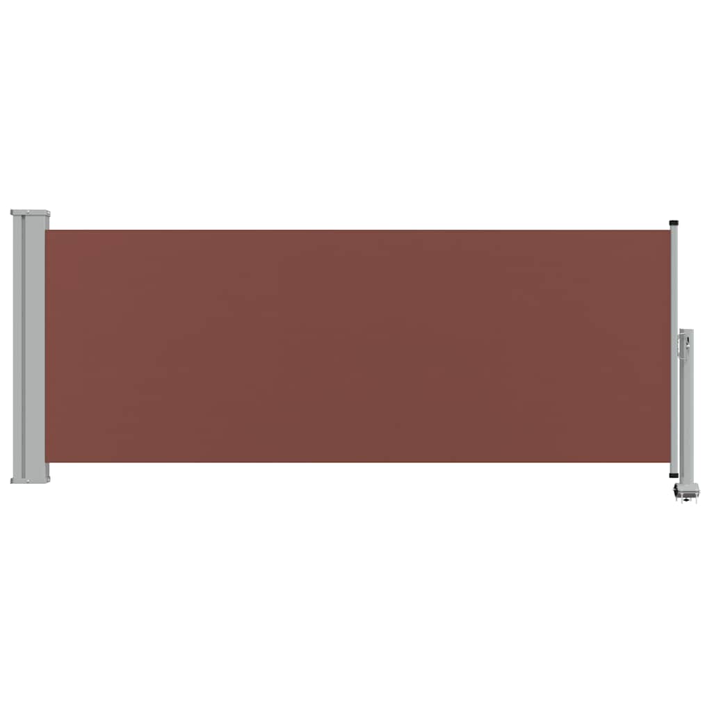Toldo lateral retrátil para pátio 100x300 cm castanho