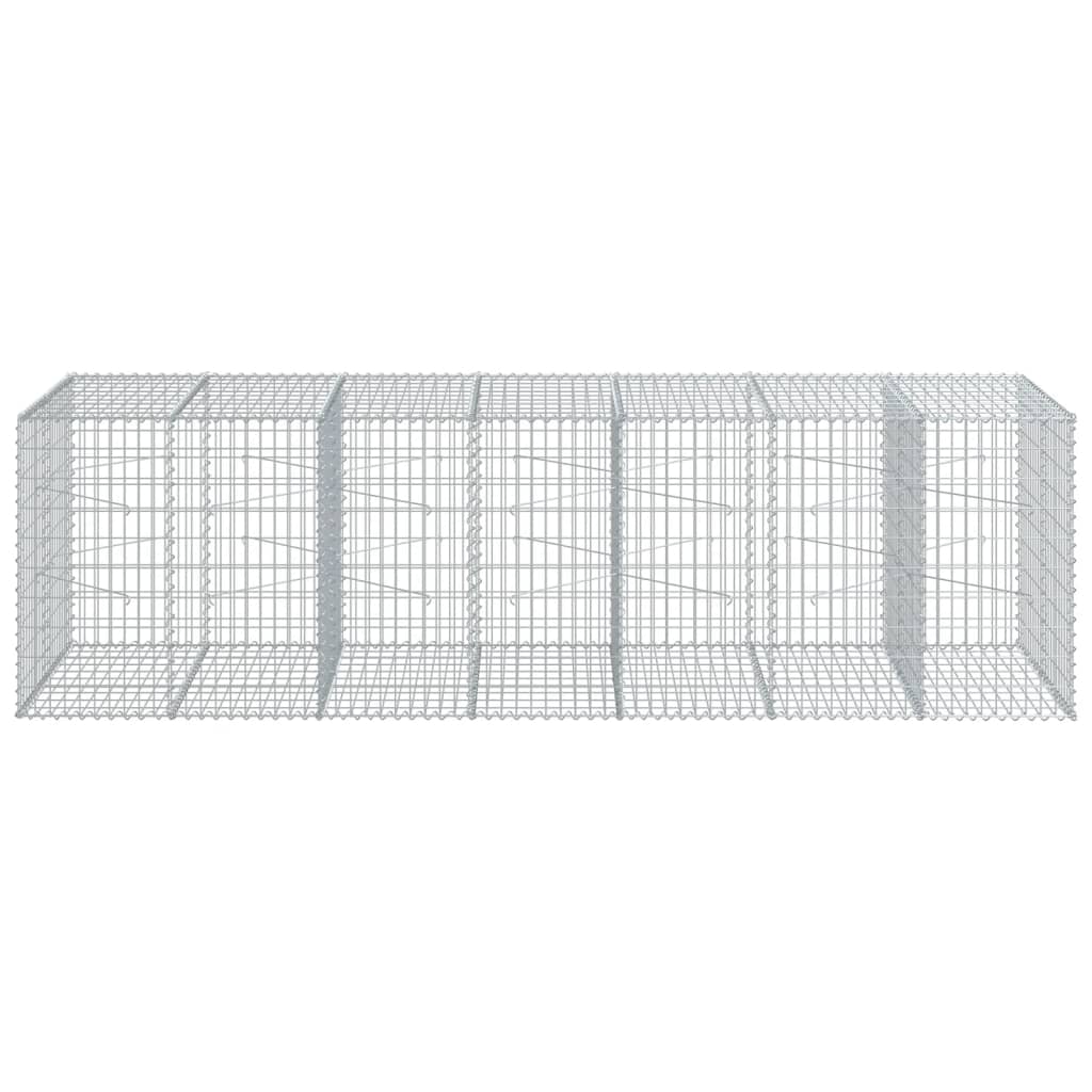 Cesto gabião com cobertura 350x100x100 cm ferro galvanizado