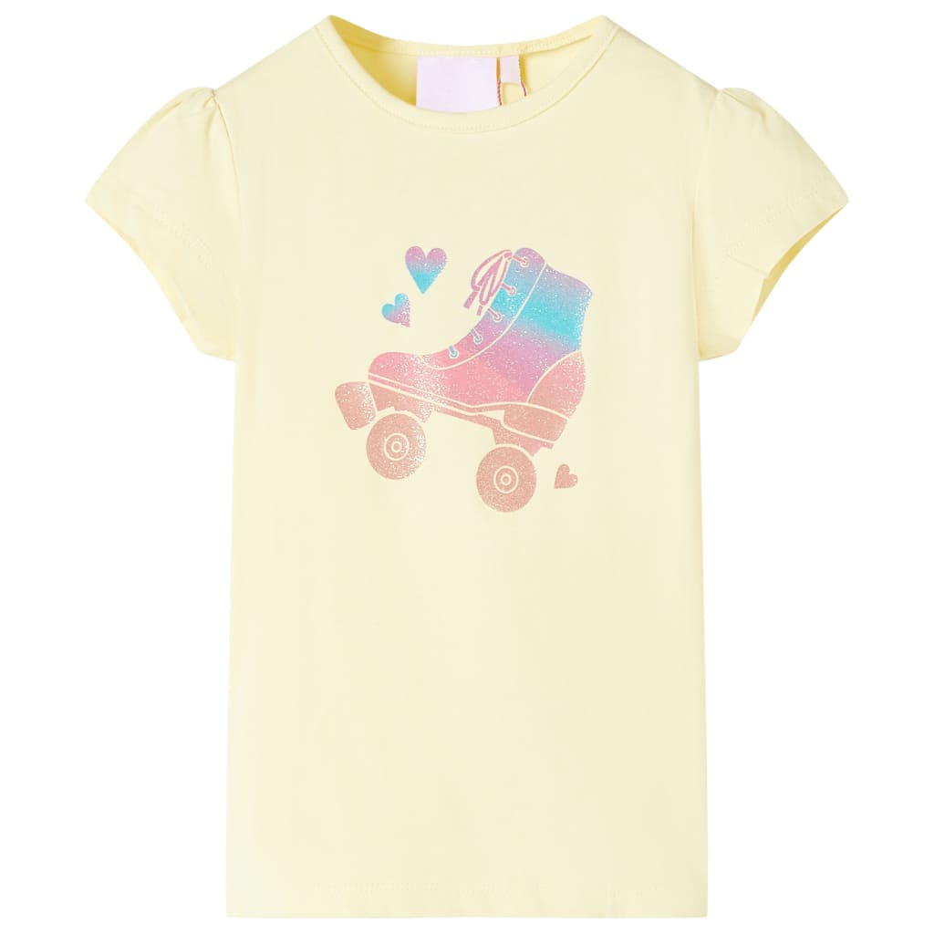 T-shirt de criança amarelo-suave 116