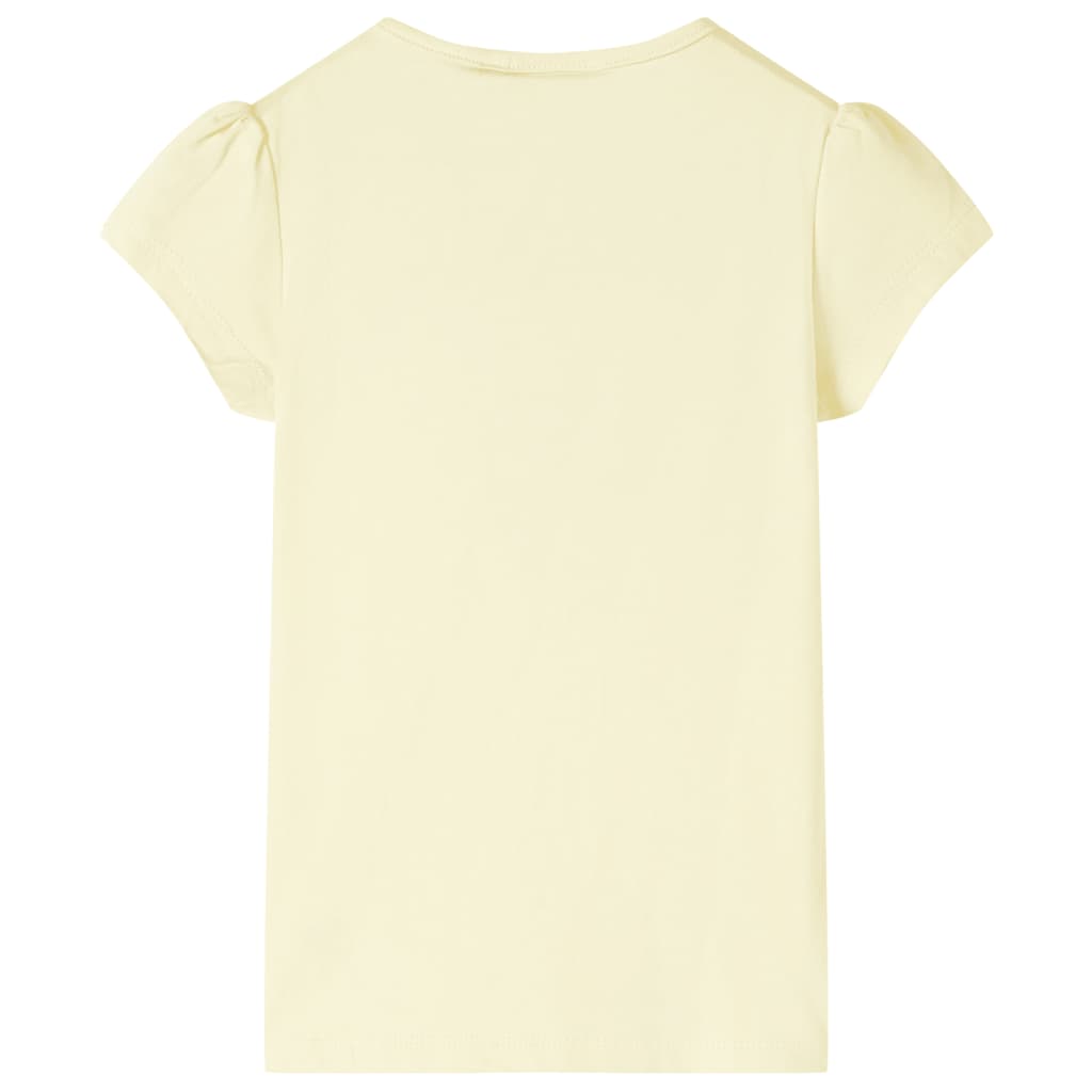 T-shirt de criança amarelo-suave 116