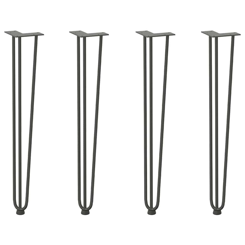 Pernas de grampo para mesas de console para mesa de console 4 peças antracite 72 cm aço maciço