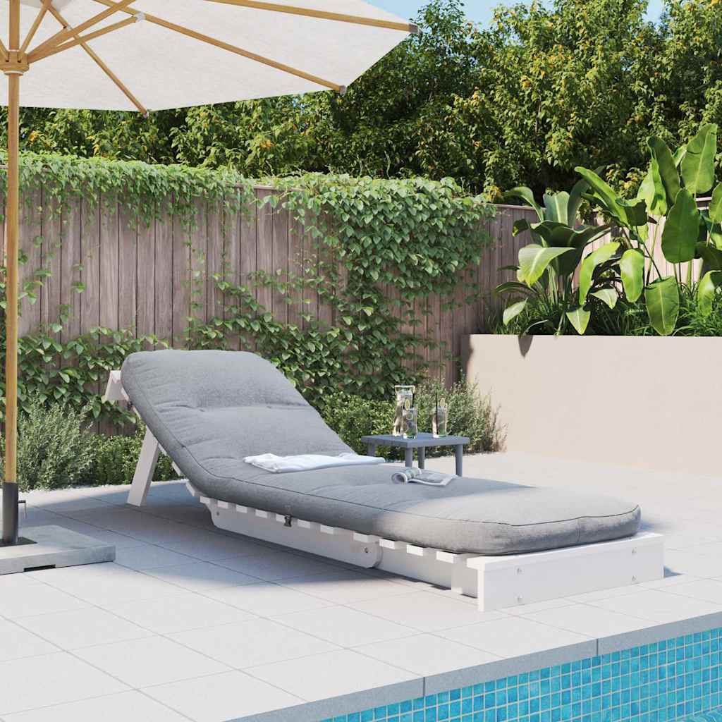 Sofá-cama futon com colchão 60x206x11 cm pinho maciço branco