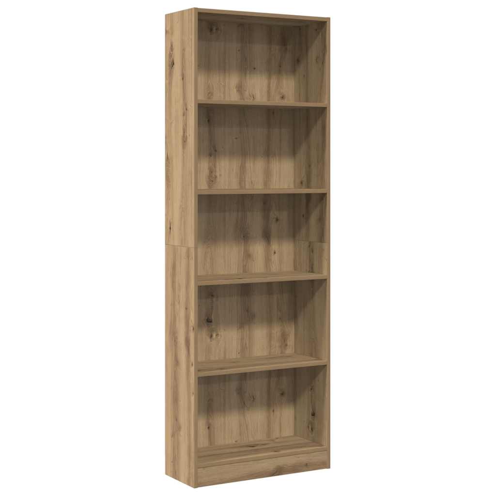 Estante artisian carvalho 60x24x176 cm madeira engenheirada