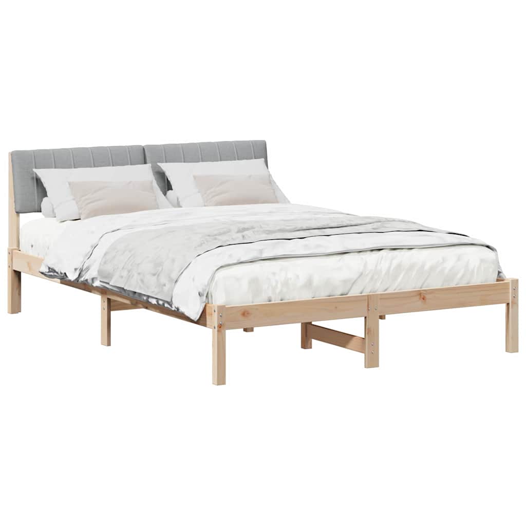 Estrutura da cama marrom e cinza claro 135 x 190 cm