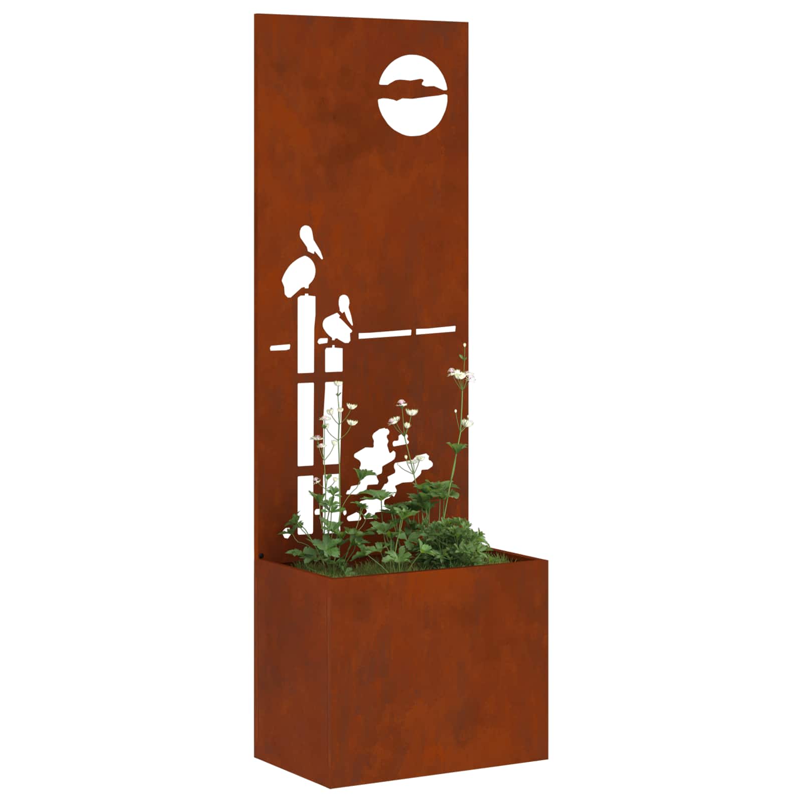 Tela de privacidade para jardim ferro enferrujado aço corten