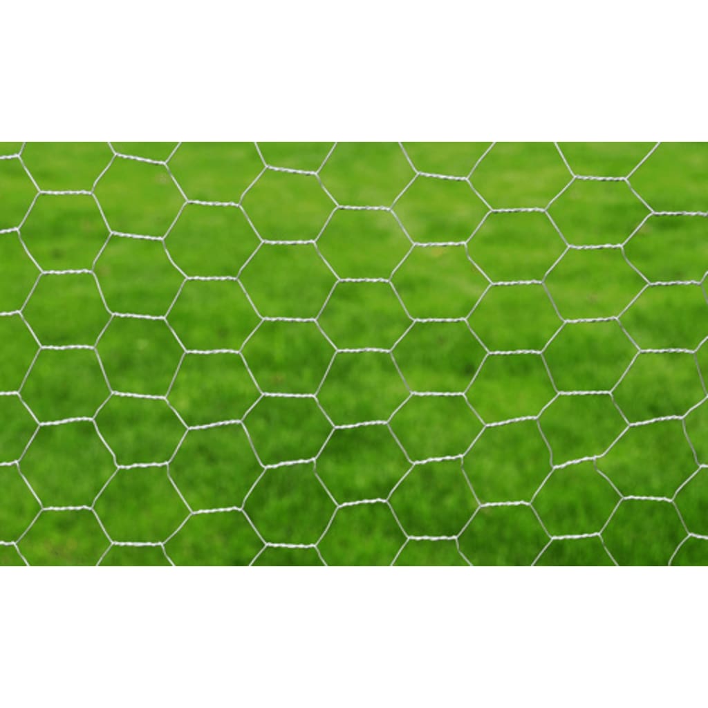 Cerca de arame p/ galinheiro 25x0,5 m aço galvanizado prateado