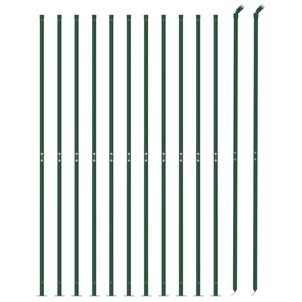 Cerca de malha de arame com flange 0,8x25 m verde