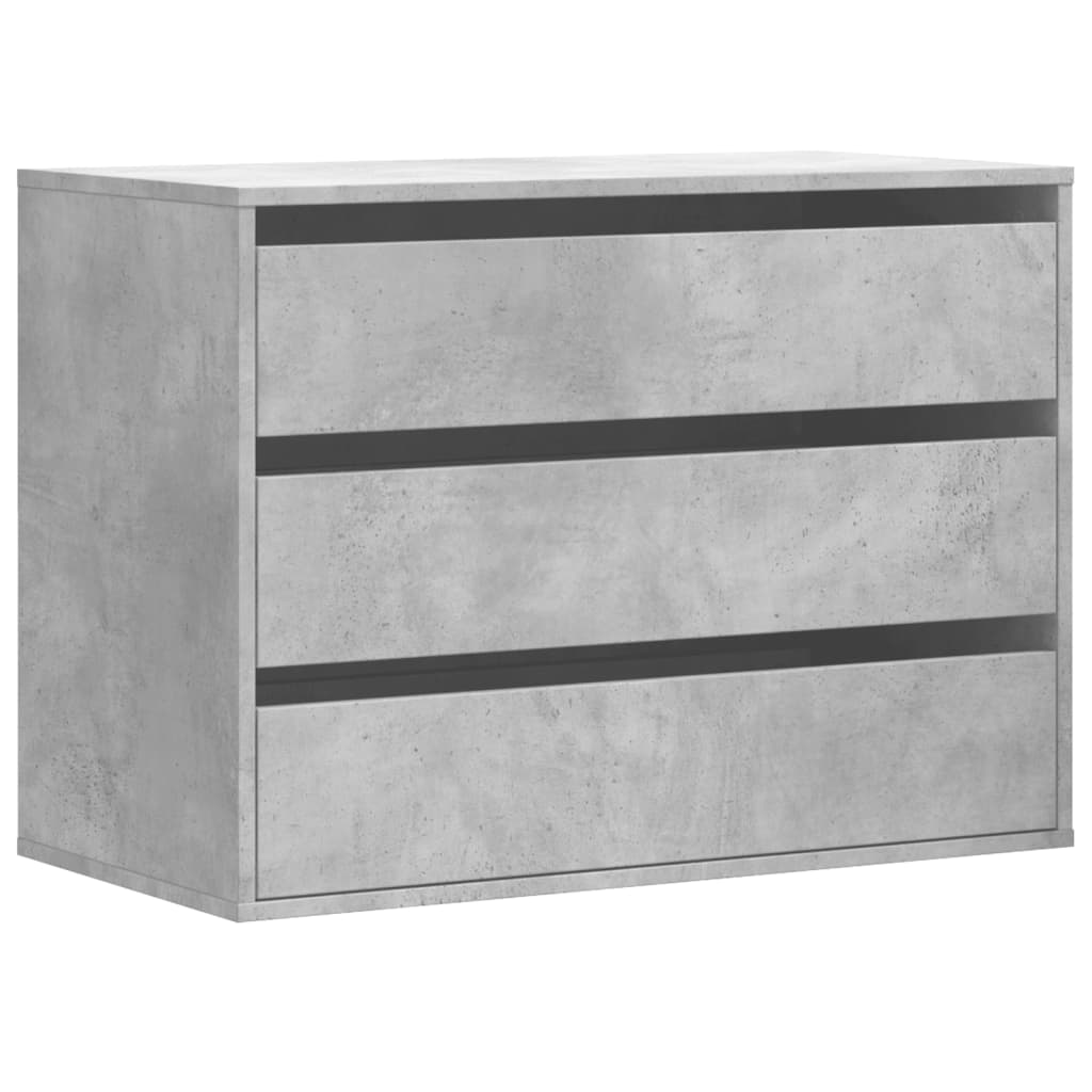 Cómoda 80x41x58 cm derivados de madeira cinzento cimento