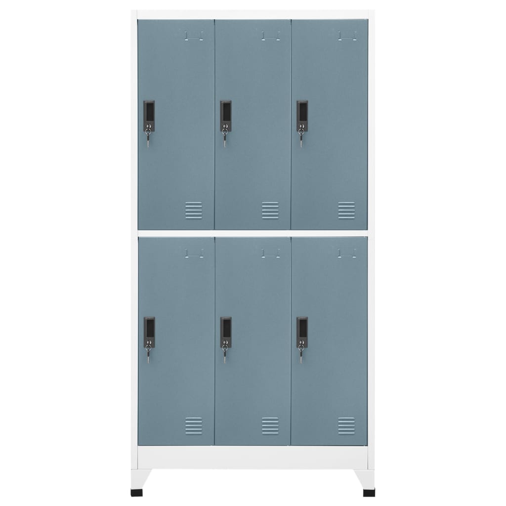 Cacifo aço 90x45x180 cm cinza-claro e cinza-escuro