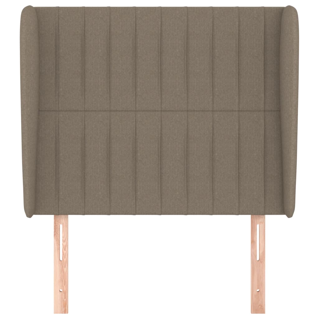 Cabeceira cama abas tecido 103x23x118/128 cm cinza-acastanhado