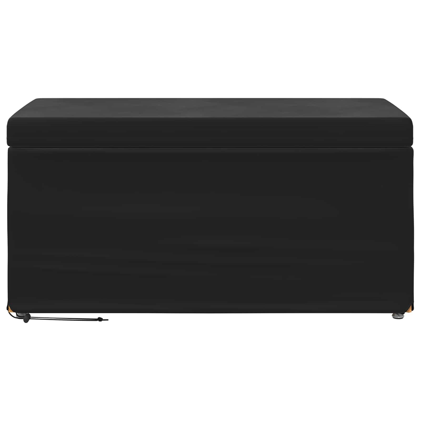 Banqueta preto 81 x 41 x 40 cm veludo e madeira de engenharia