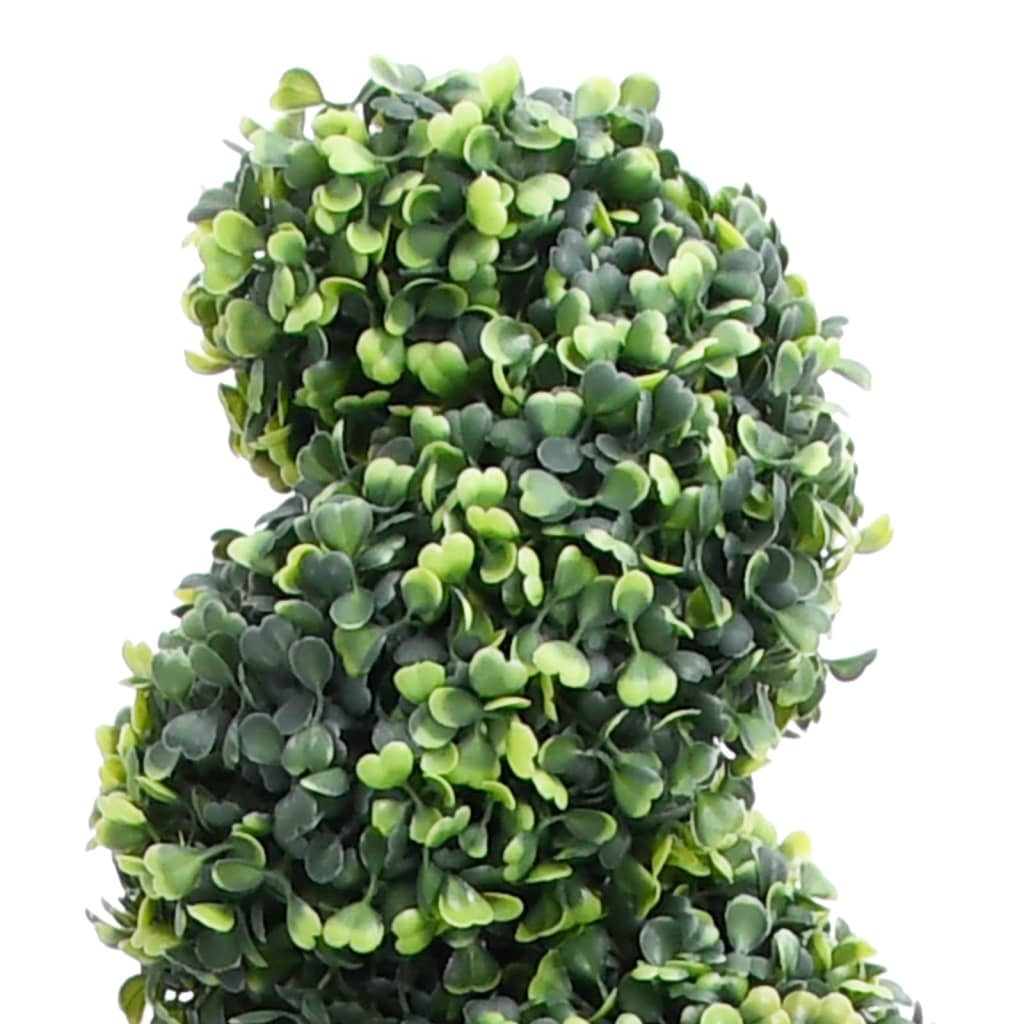 Planta artificial buxo em espiral com vaso 59 cm verde