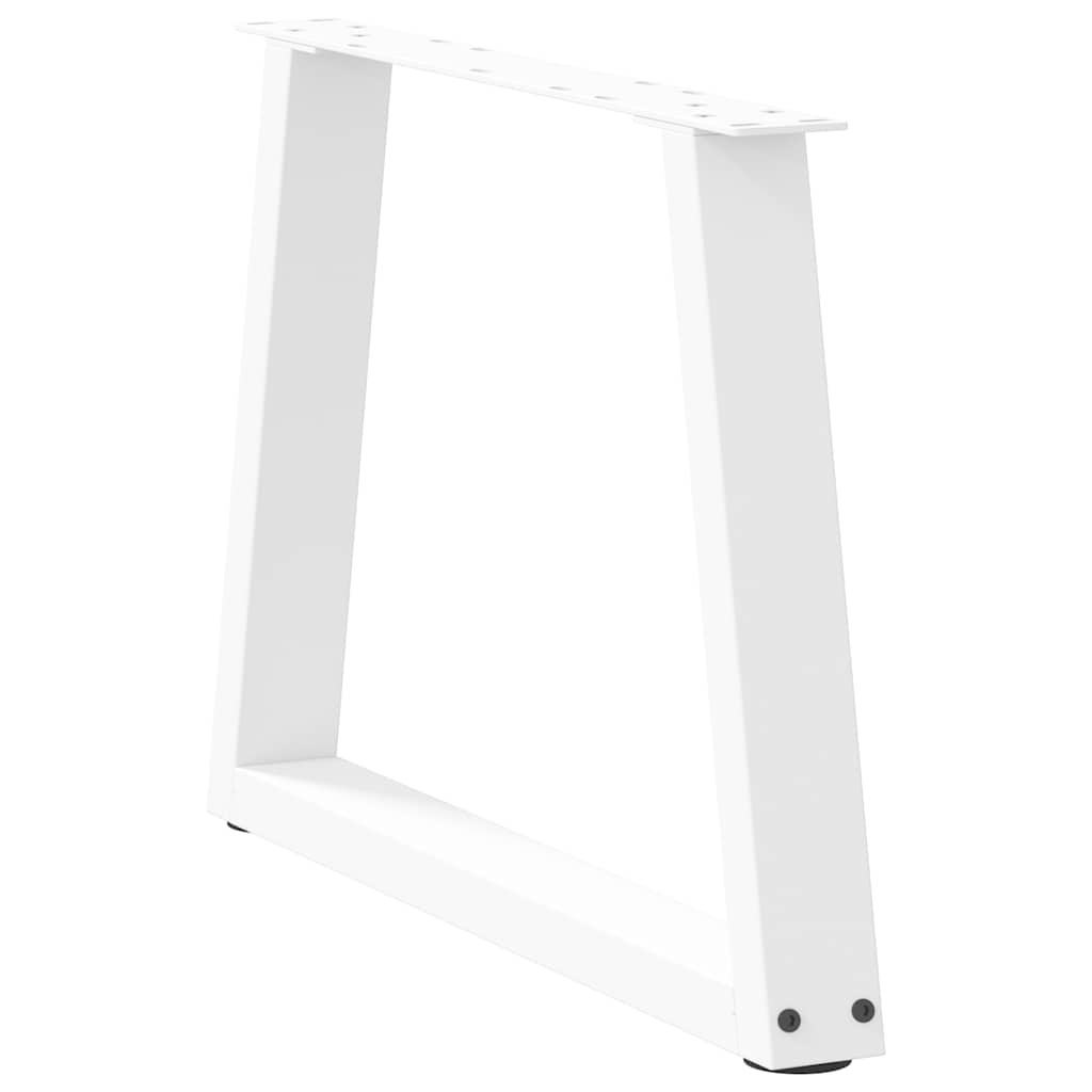 Pés para mesa de centro em v, 2 peças, branco, 60x (42-43,3) cm, aço