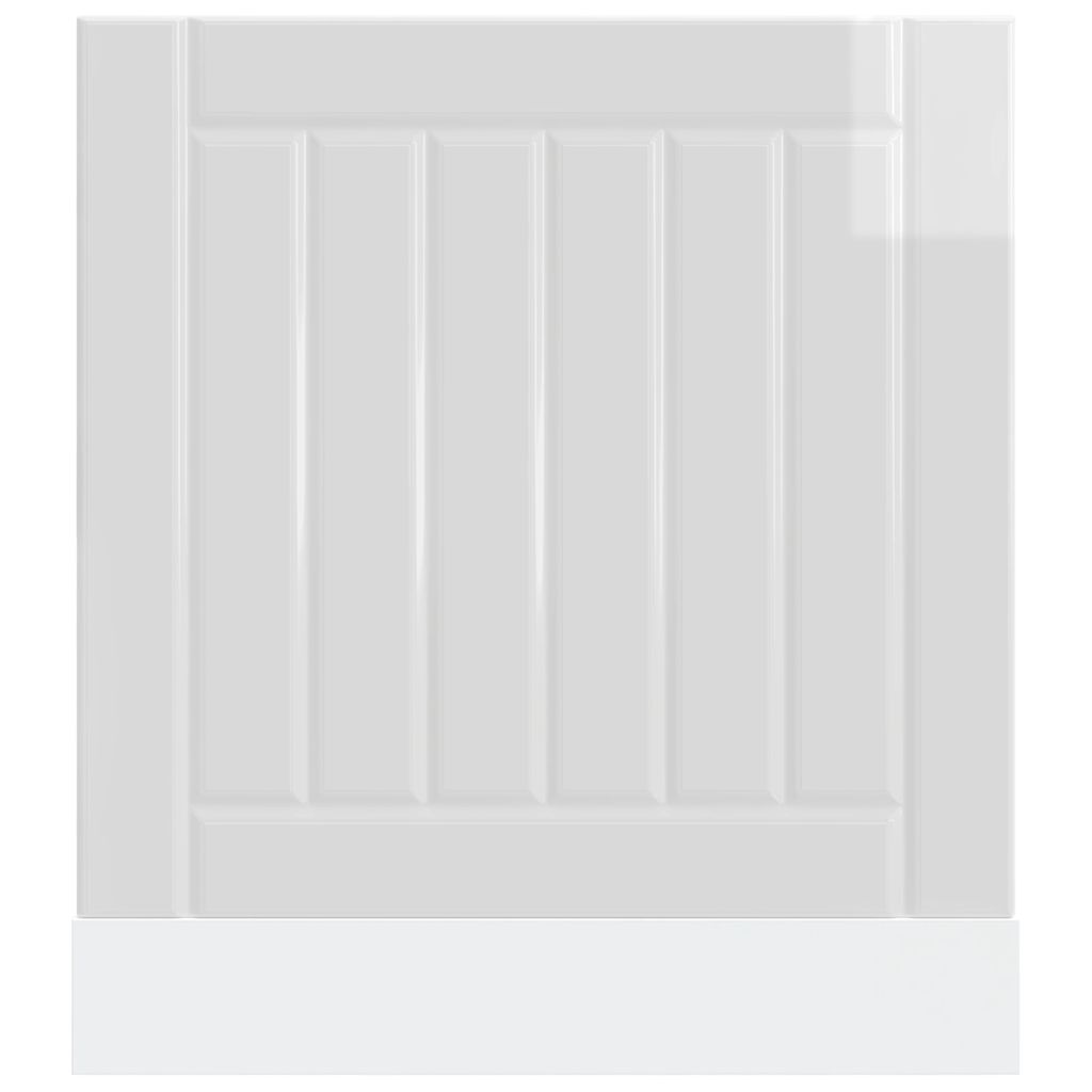 Painel máquina lavar louça derivados madeira branco brilhante