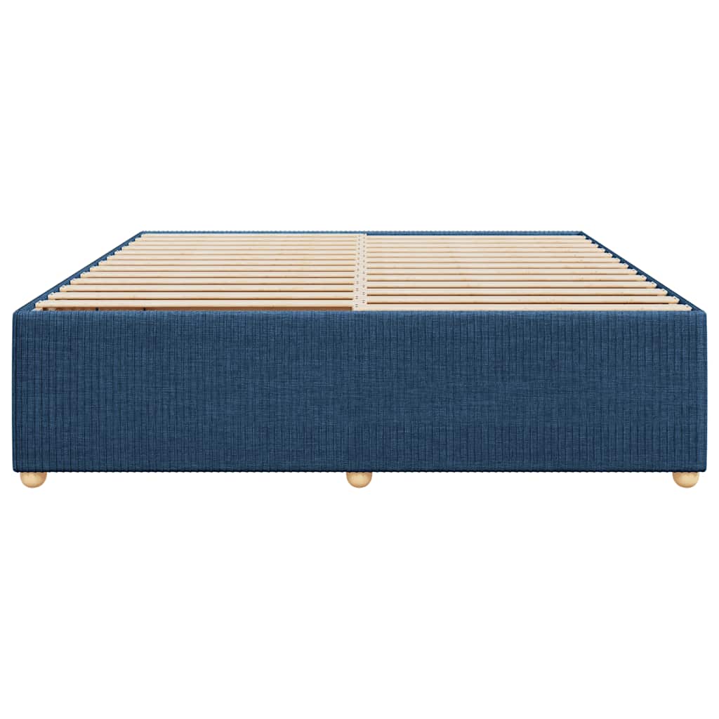 Estrutura de cama sem colchão 200x200 cm tecido azul
