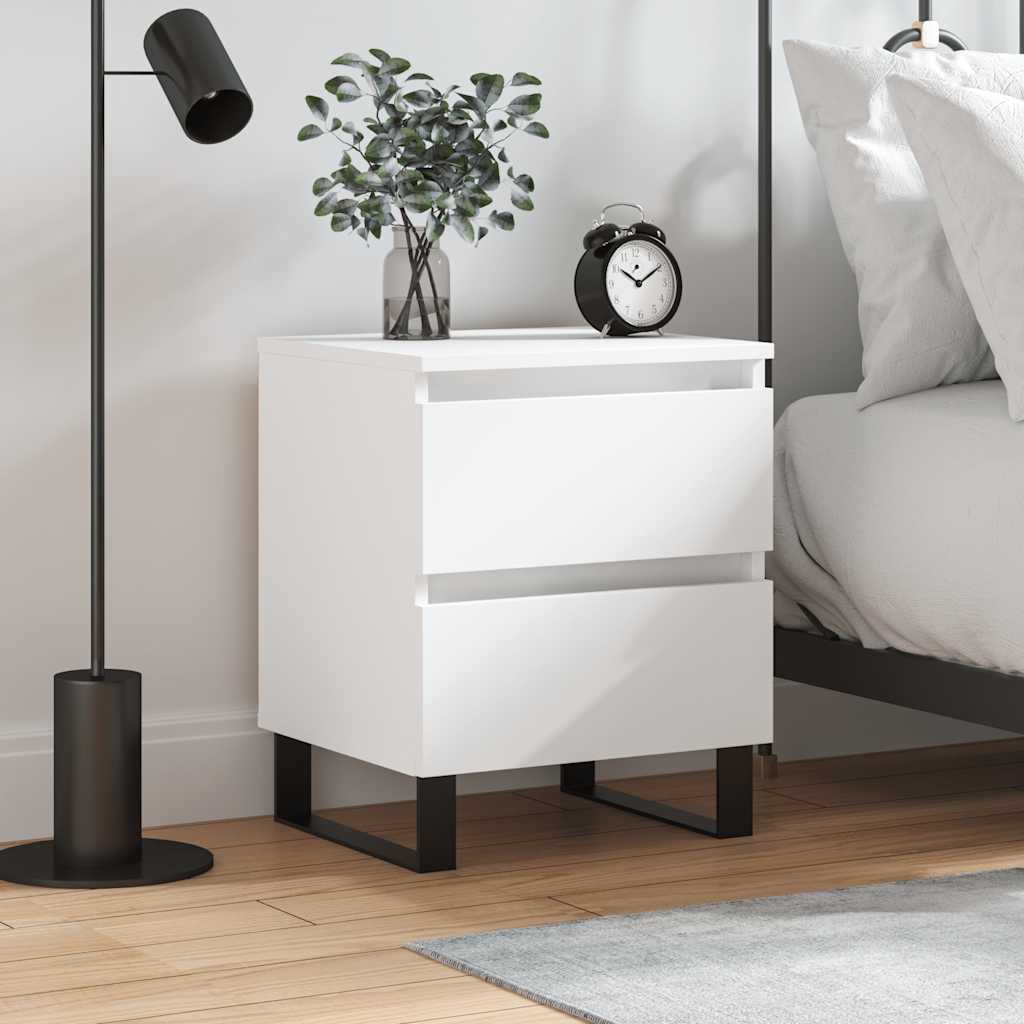 Mesa de cabeceira 40x35x50 cm derivados de madeira branco