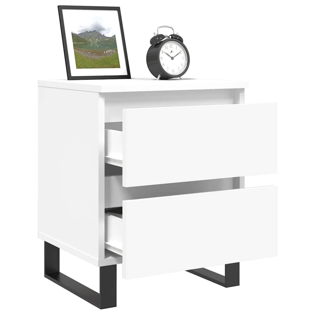 Mesa de cabeceira 40x35x50 cm derivados de madeira branco
