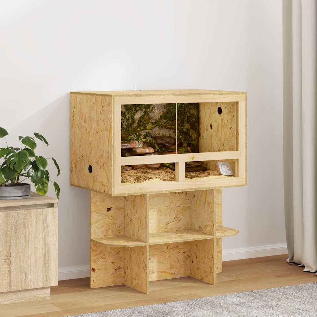 Base de terrário castanho 80 x 50 x 50 cm osb