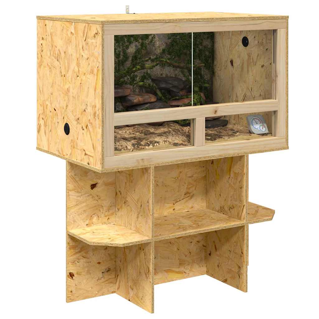 Base de terrário castanho 80 x 50 x 50 cm osb