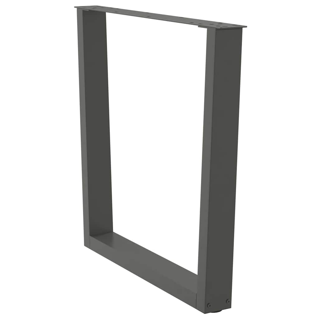 Pés para mesa de jantar em forma de v, 2 peças, antracite, 90x (72-73,3) cm, aço