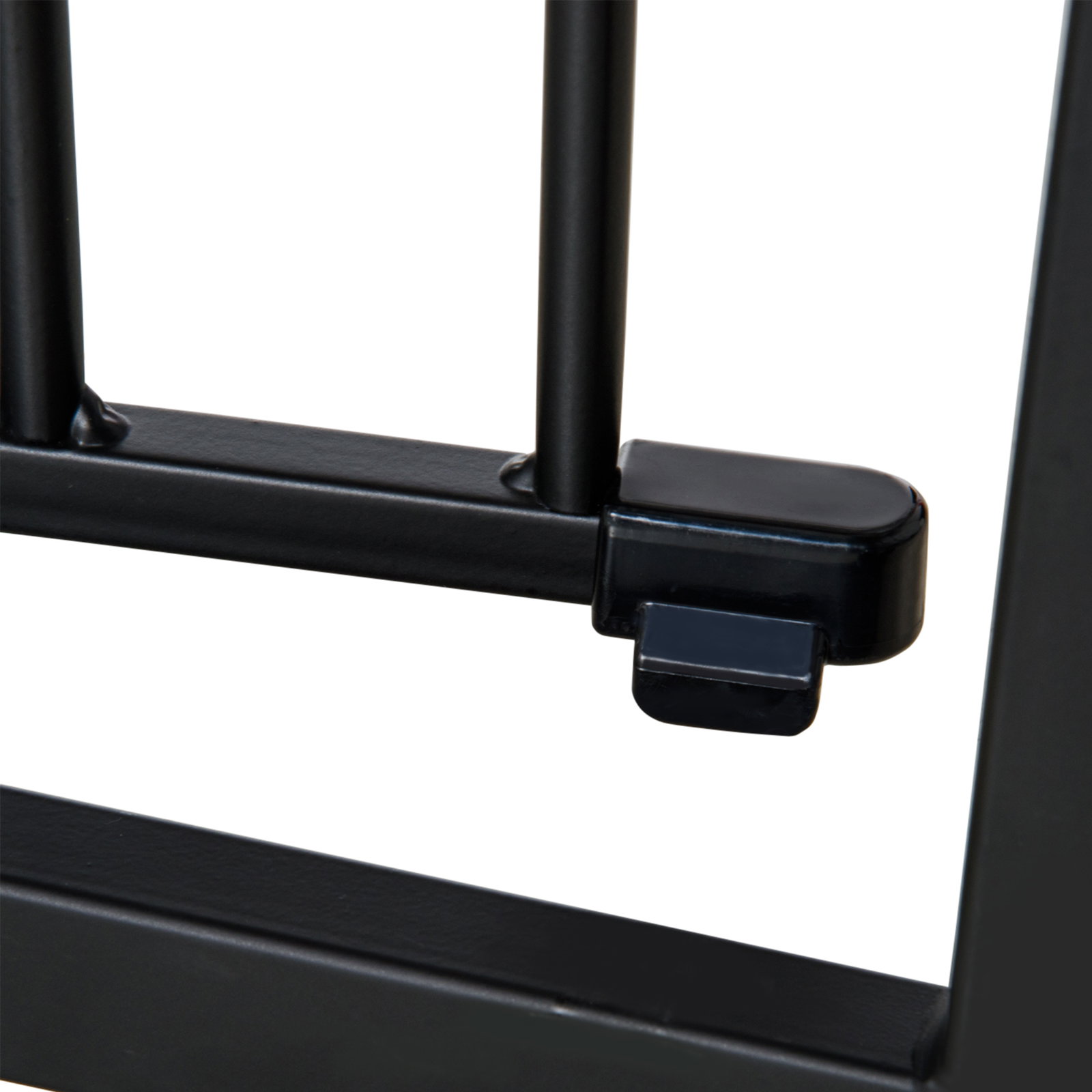 Barreira de segurança para animais de estimação extensível para escadas e portas barreira de segurança para cães 76-107x76 cm preto