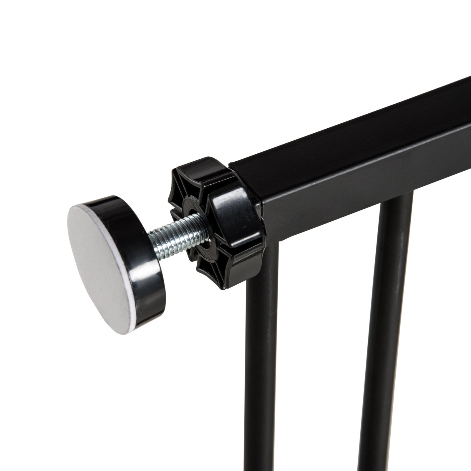 Barreira de segurança para animais de estimação extensível para escadas e portas barreira de segurança para cães 76-107x76 cm preto