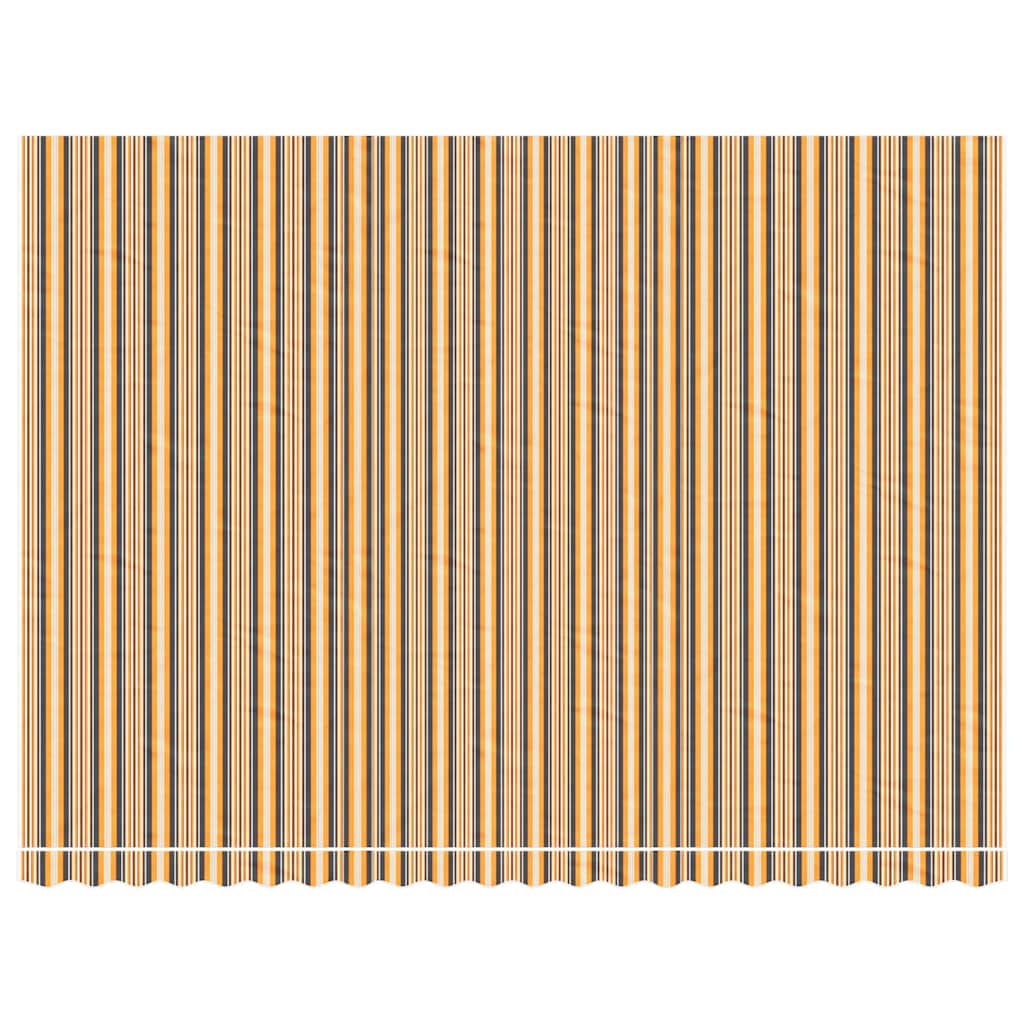 Tecido de substituição para toldo laranja e preto 500x350 cm poliéster