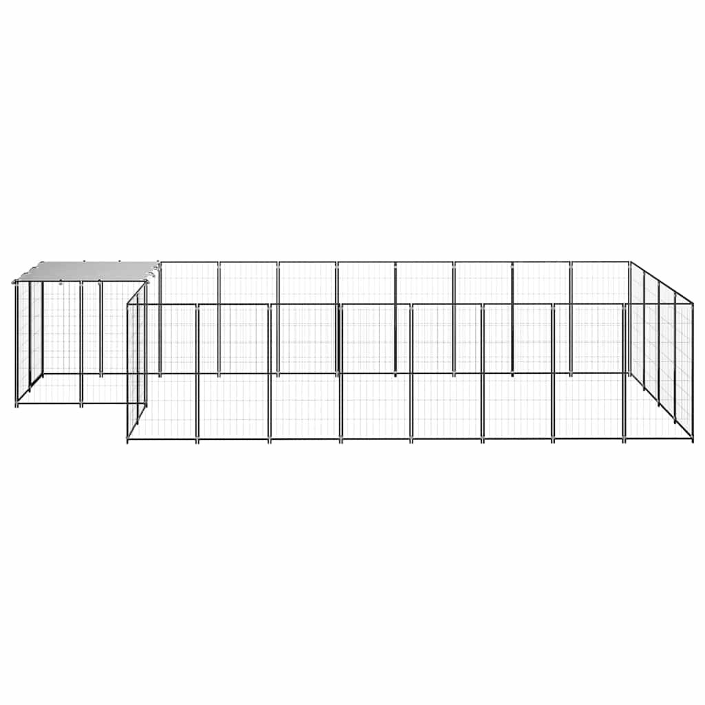 Canil 10,89 m² aço preto