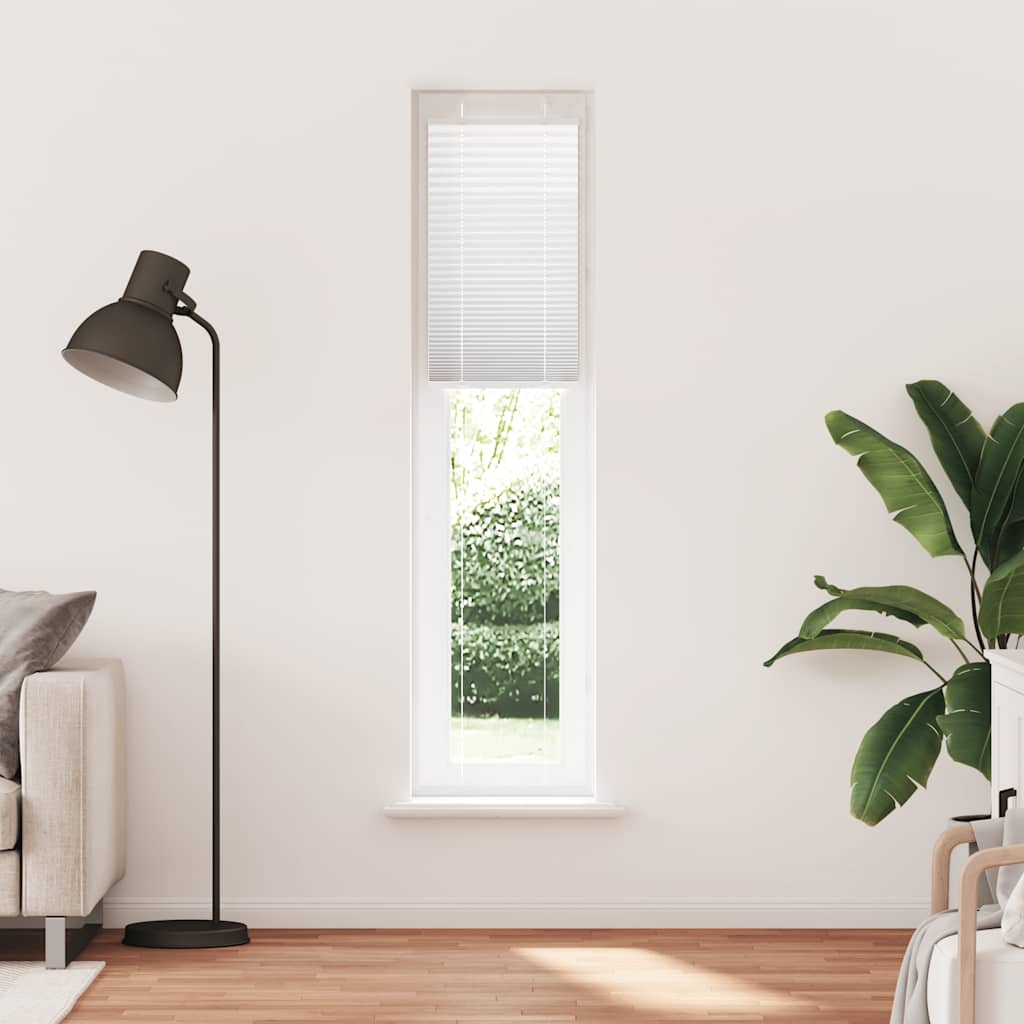 Vidaxlbranco plissada cega 50x200 cm largura tecido 49,4 cm poliéster