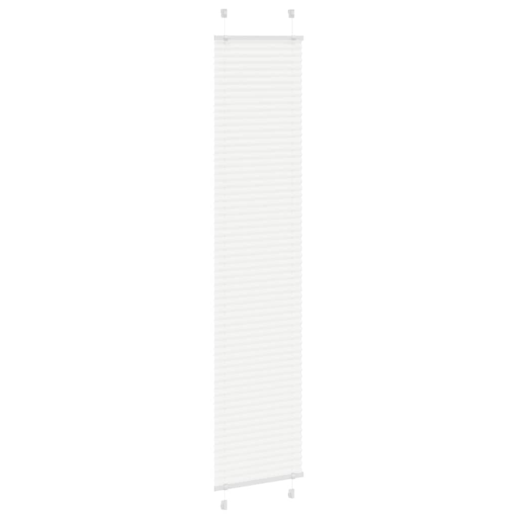 Vidaxlbranco plissada cega 50x200 cm largura tecido 49,4 cm poliéster