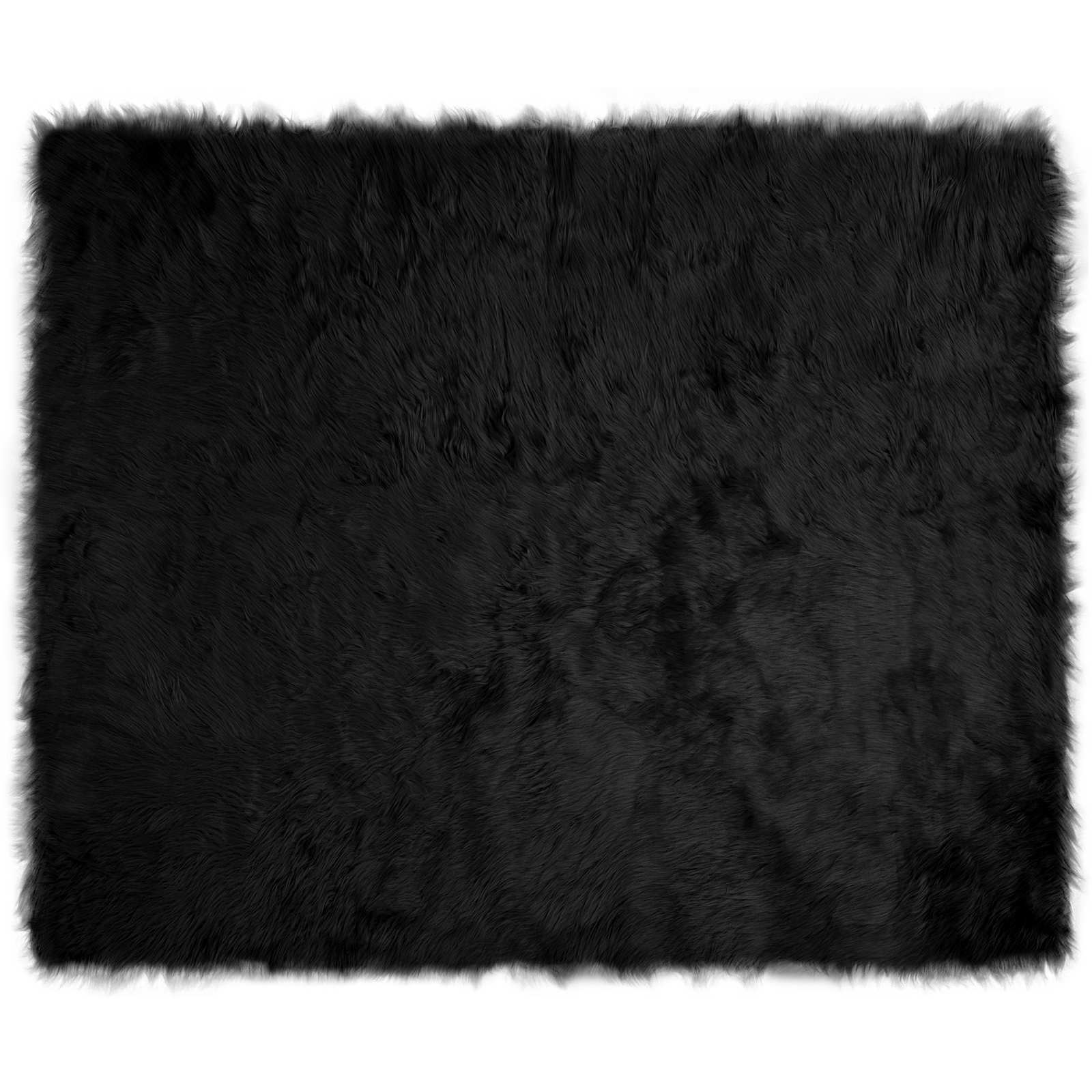 Tapete de de ovelha sintética tafalla preto 200 x 280 cm