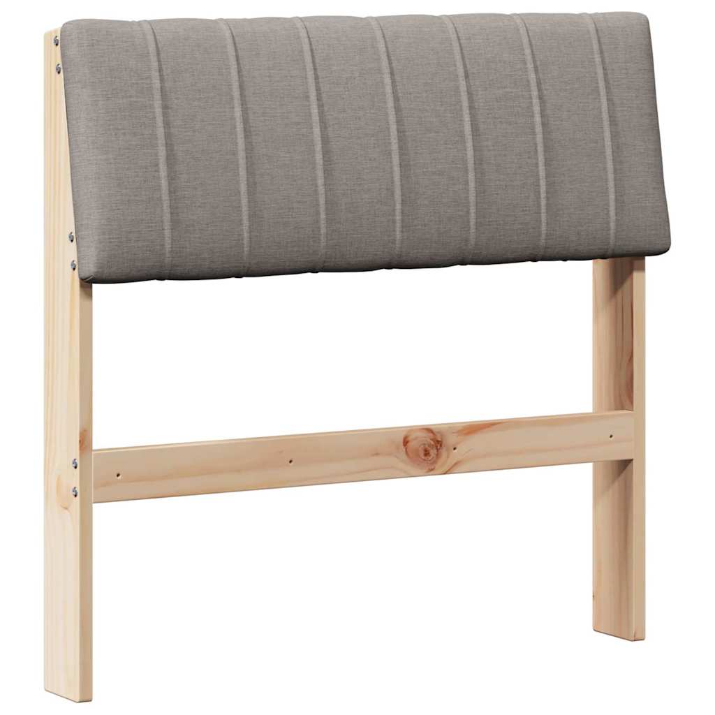 Cabeceira estofada cinzento-acastanhado 80 cm