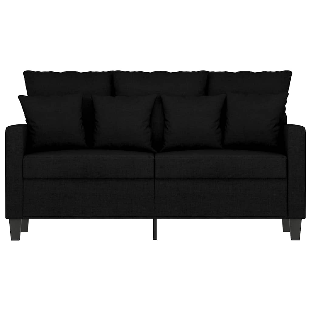 Sofá de 2 lugares tecido 120 cm preto