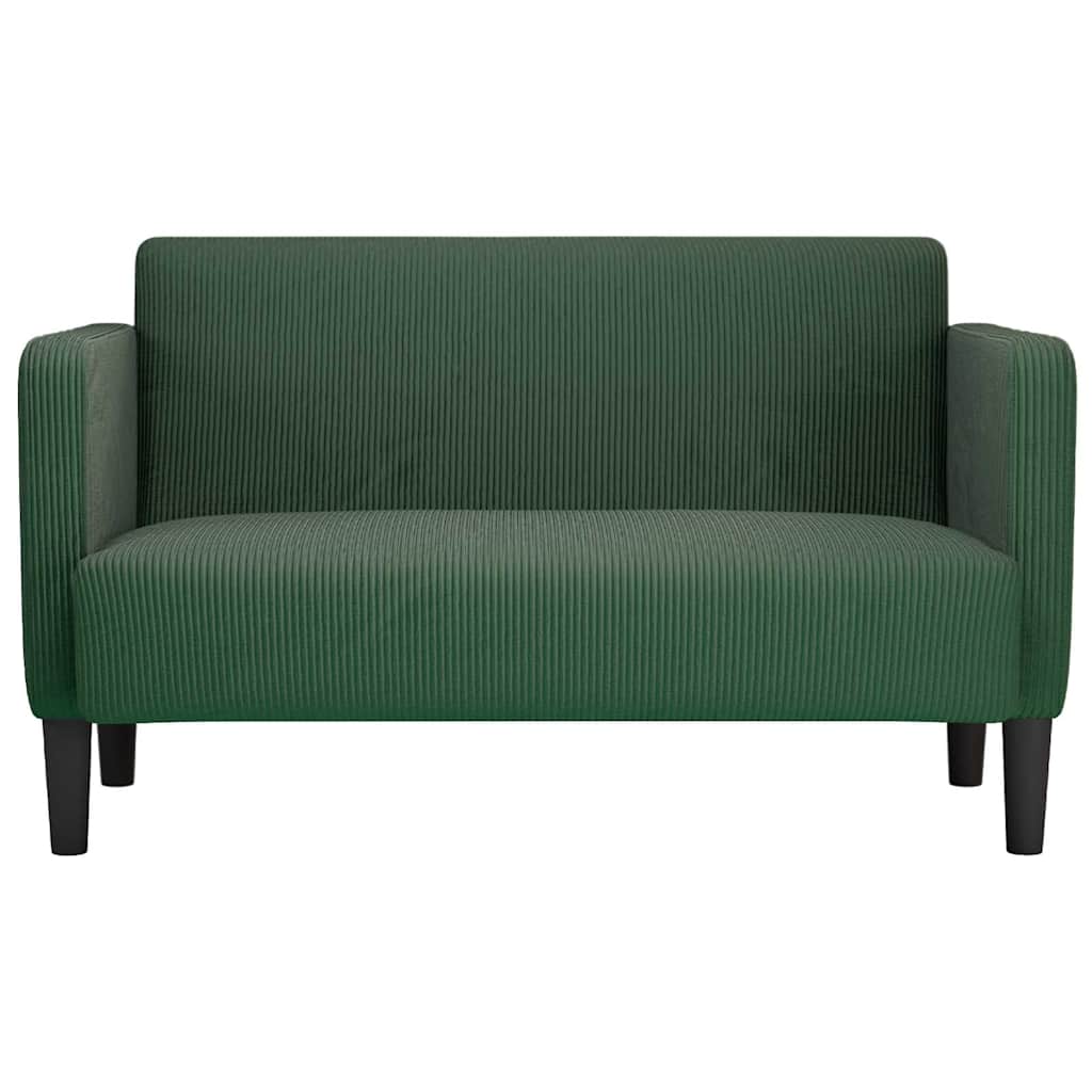 Sofá-luvas 109 cm tecido corduroy verde escuro