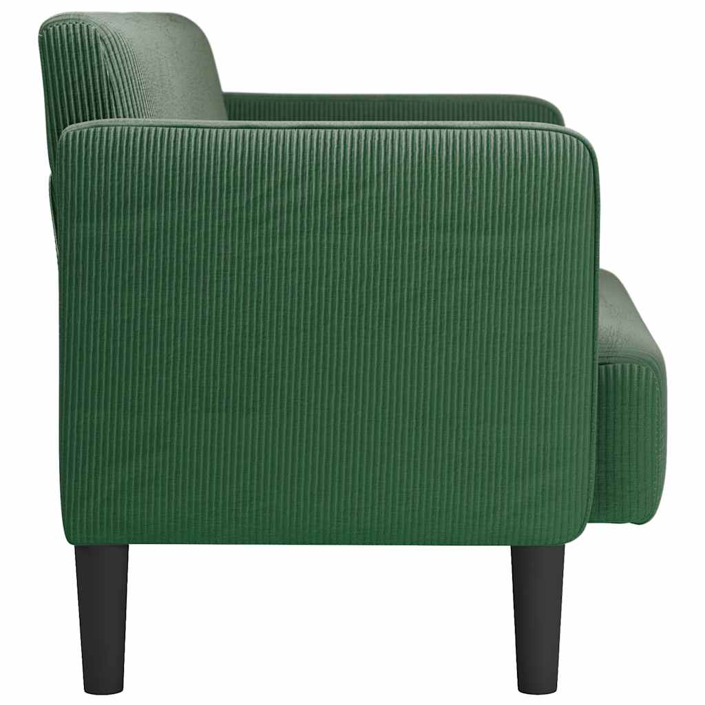 Sofá-luvas 109 cm tecido corduroy verde escuro