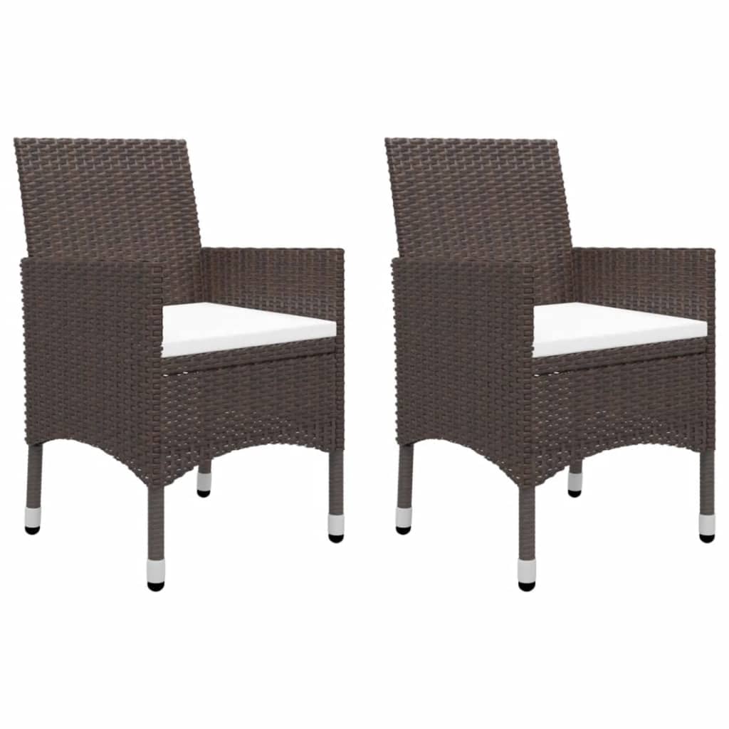 5 Pcs conjunto de jantar para jardim castanho