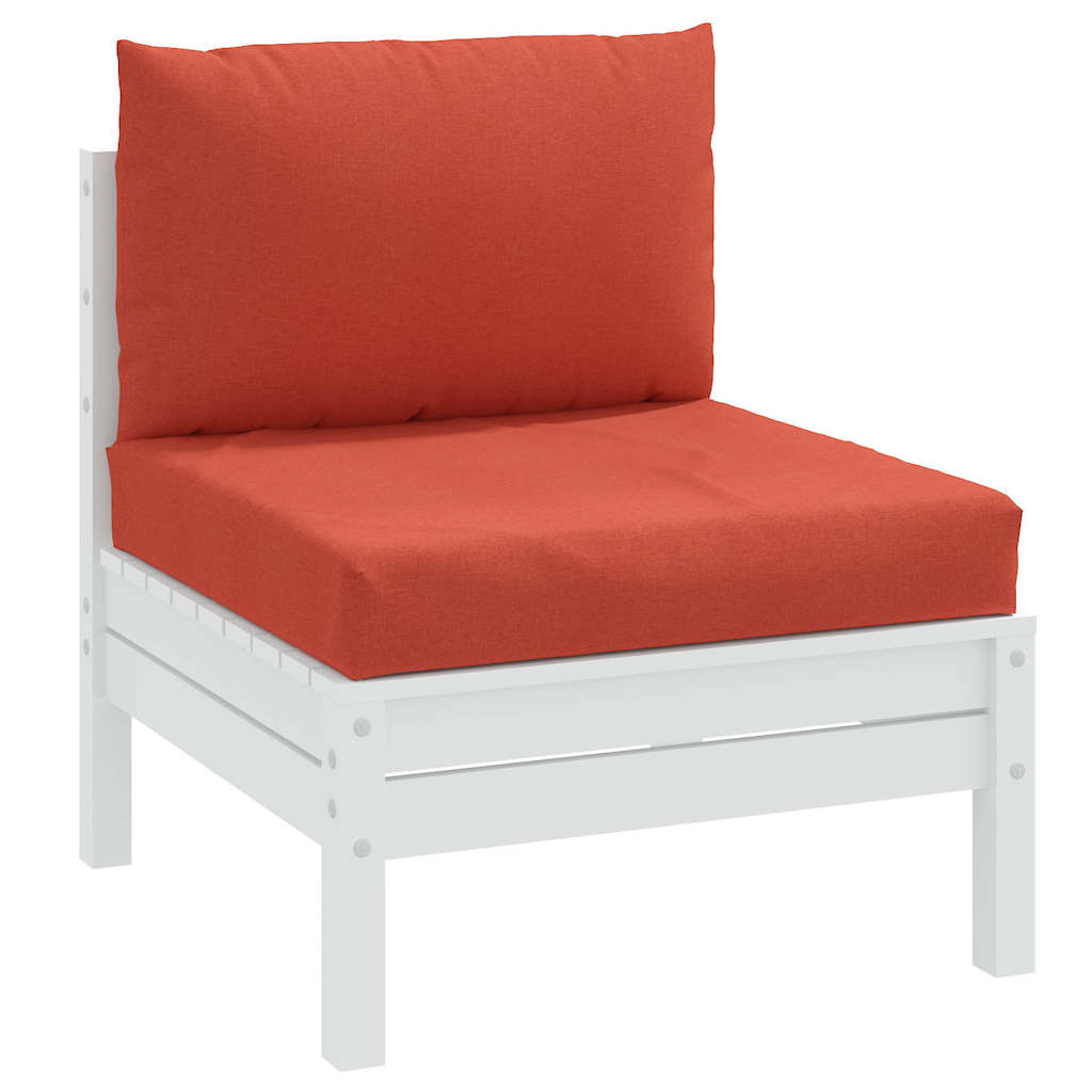 Almofadões de paletes 2 pcs mesclado tecido vermelho
