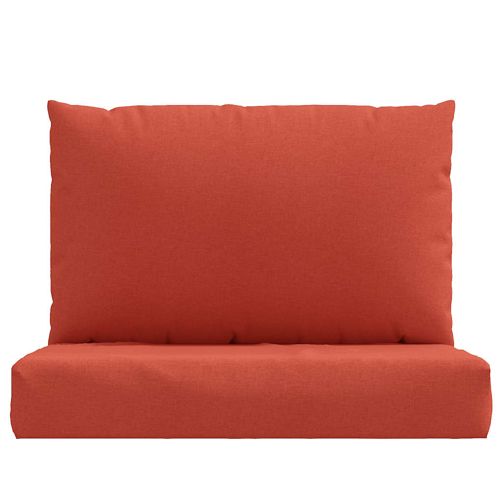 Almofadões de paletes 2 pcs mesclado tecido vermelho
