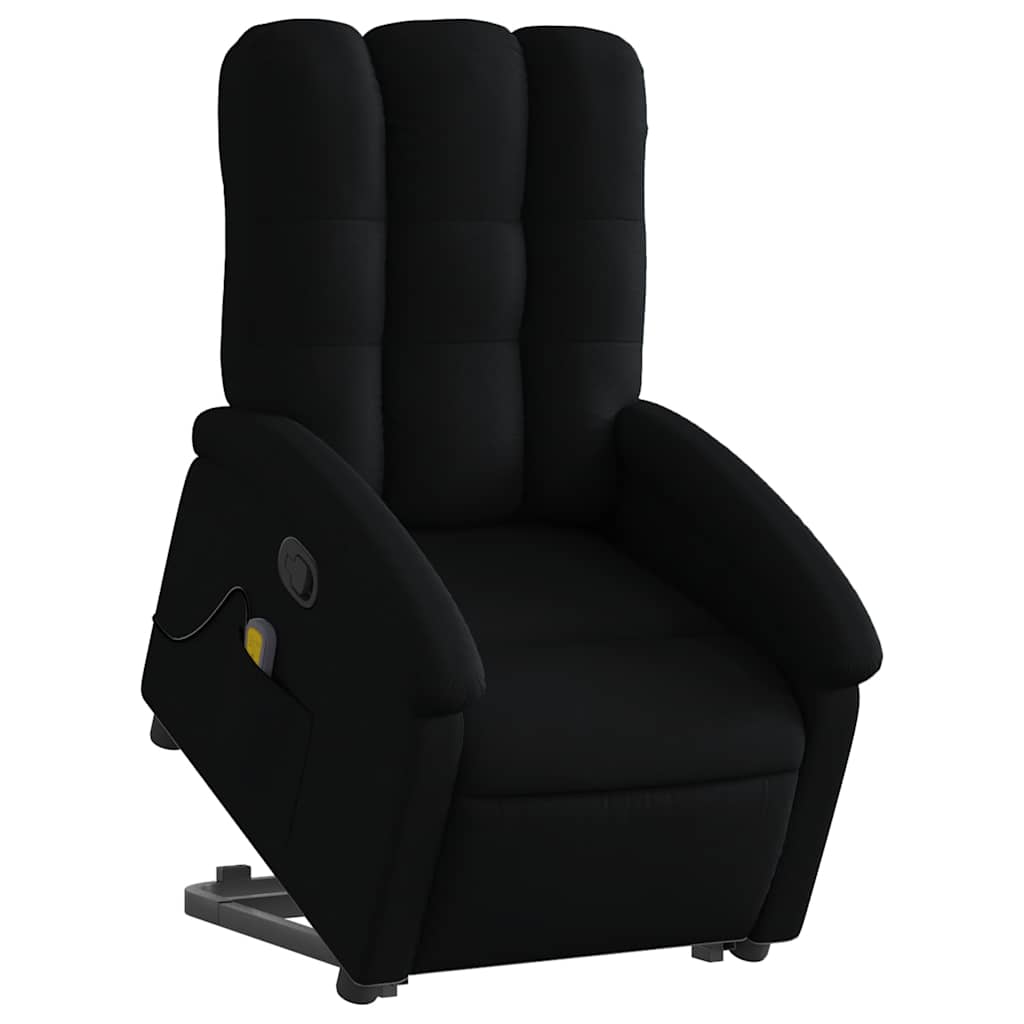 Poltrona de massagens reclinável elevatória tecido preto