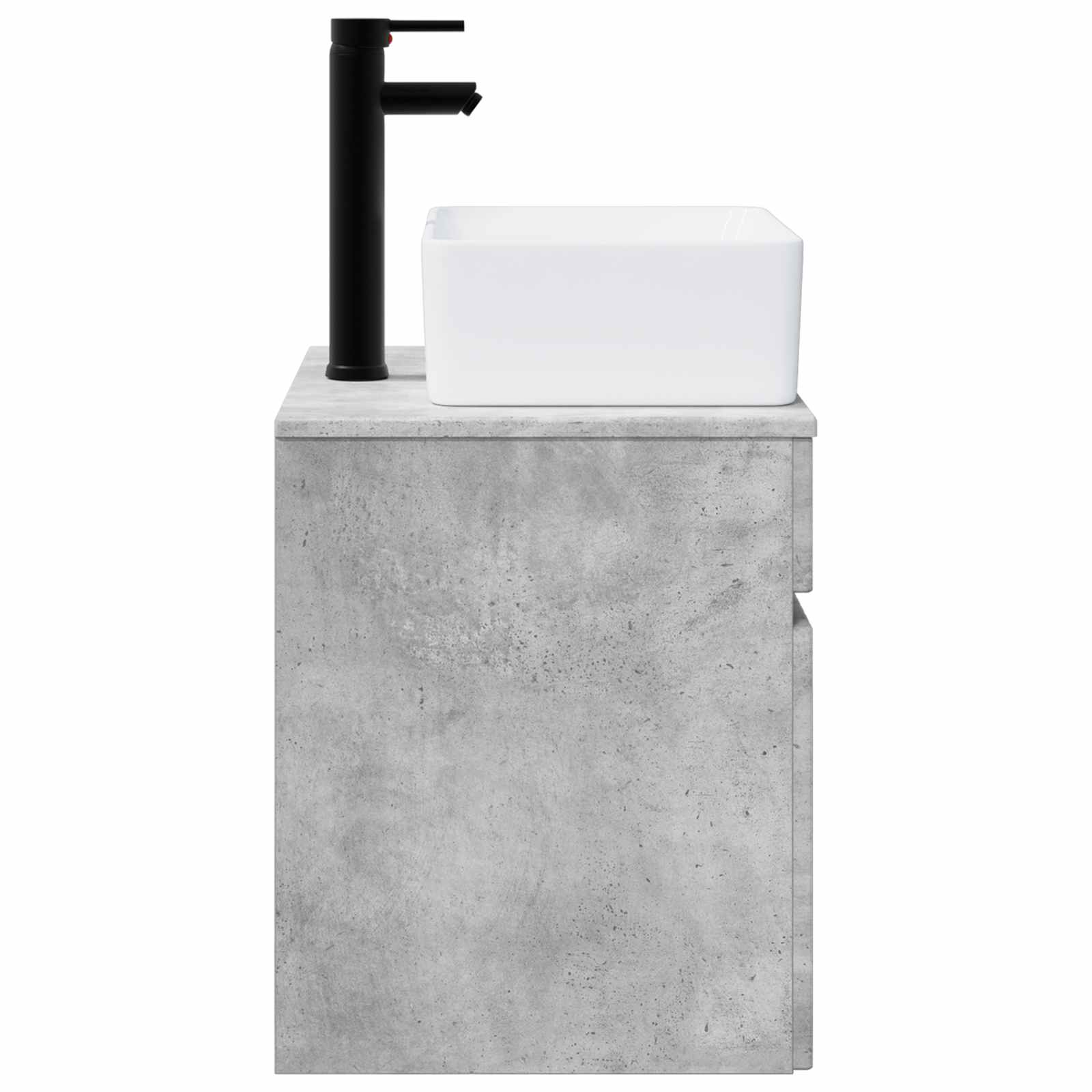Vanidade de pia de parede cinzento cimento 49 x 41 x 63 cm