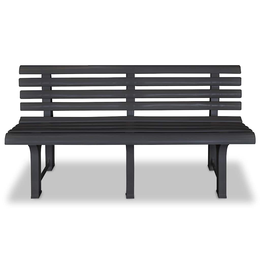 Banco de jardim 145,5 cm plástico antracite