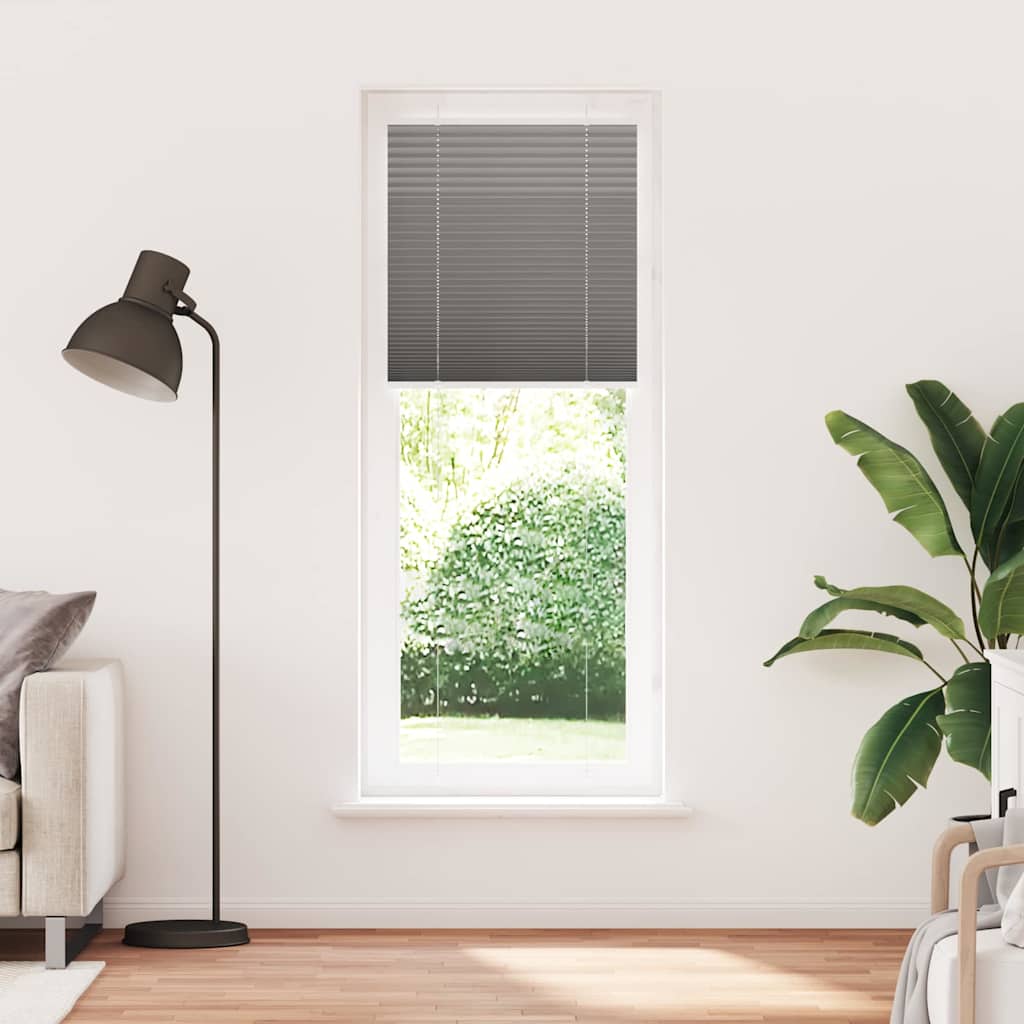 Antracite plissada cega 80x200 cm largura tecido 79,4 cm