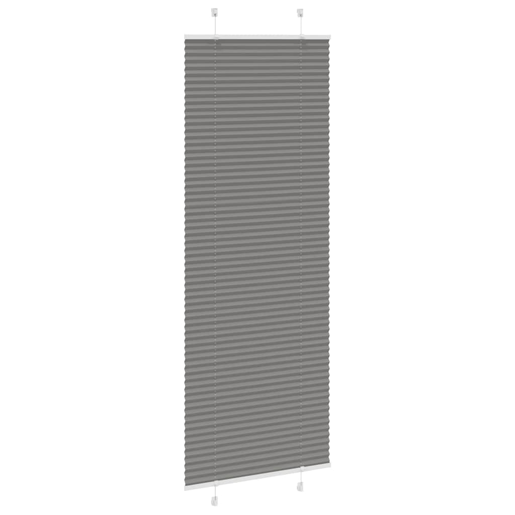 Antracite plissada cega 80x200 cm largura tecido 79,4 cm