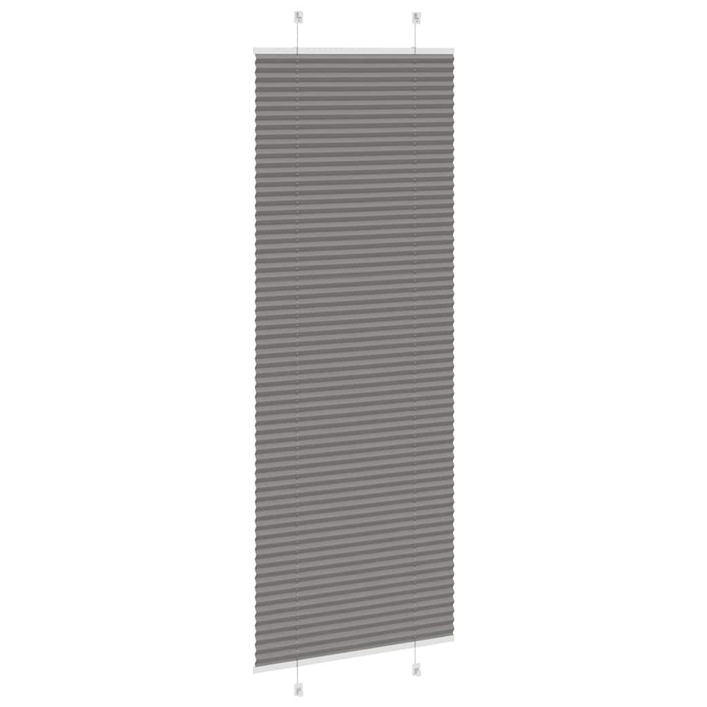 Antracite plissada cega 80x200 cm largura tecido 79,4 cm