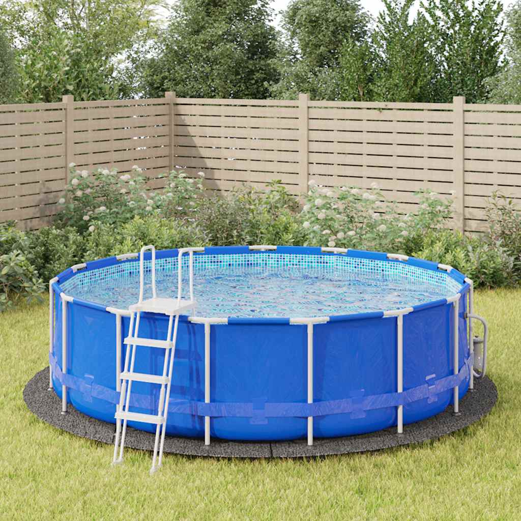 Pano para chão de piscinas ø458 cm poliéster geotêxtil cinza