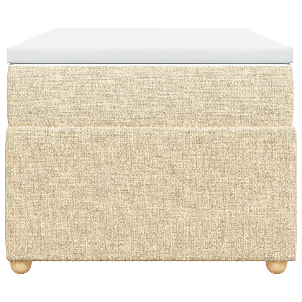 Cama com molas/colchão 90x190 cm tecido cor creme