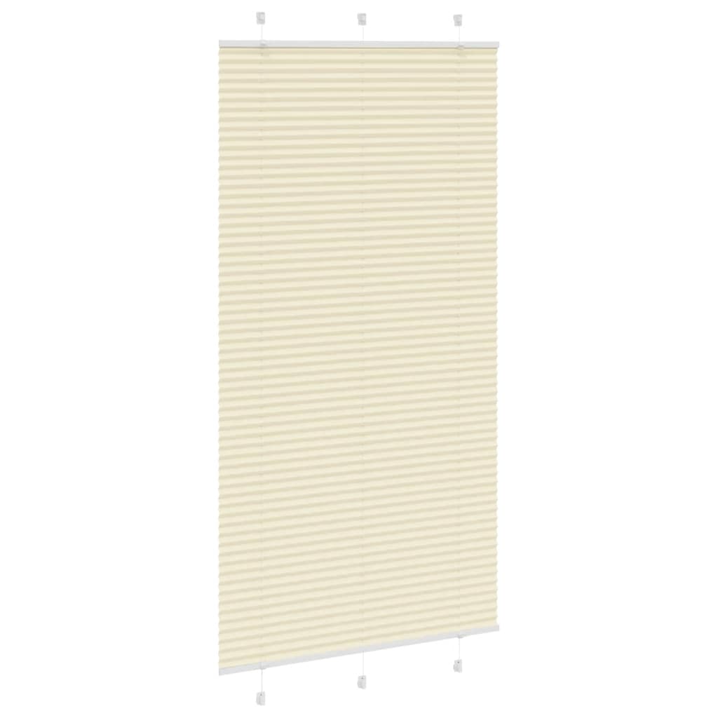 Creme plissada cega 110x200 cm largura tecido 109,4cm poliéster