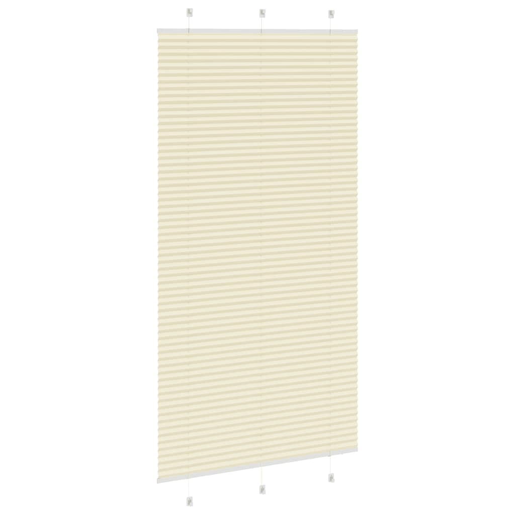 Creme plissada cega 110x200 cm largura tecido 109,4cm poliéster