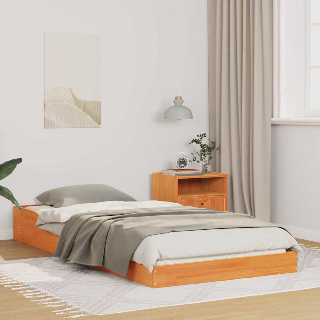 Estrutura da cama marrom cera 80 x 210 cm