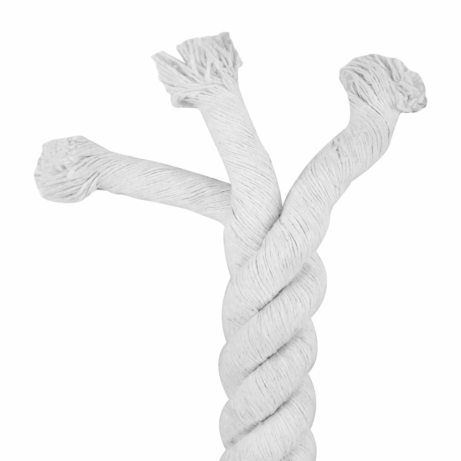 Corda de algodão 60 mm 5 m branco 100% algodão
